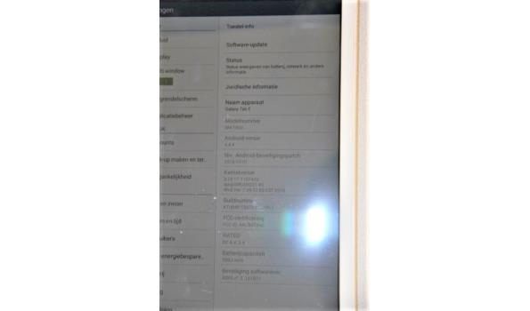 tablet pc SAMSUNG Galaxy Tab E, cap 8Gb, zonder lader, met gebruikssporen, werking niet gekend, paswoord niet gekend